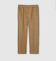 Pantalon de jogging en toile en mélange de lin GG