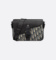 Sac Messenger à rabat Saddle Small Noir et Beige
