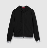 Veste zippée à capuche en jersey