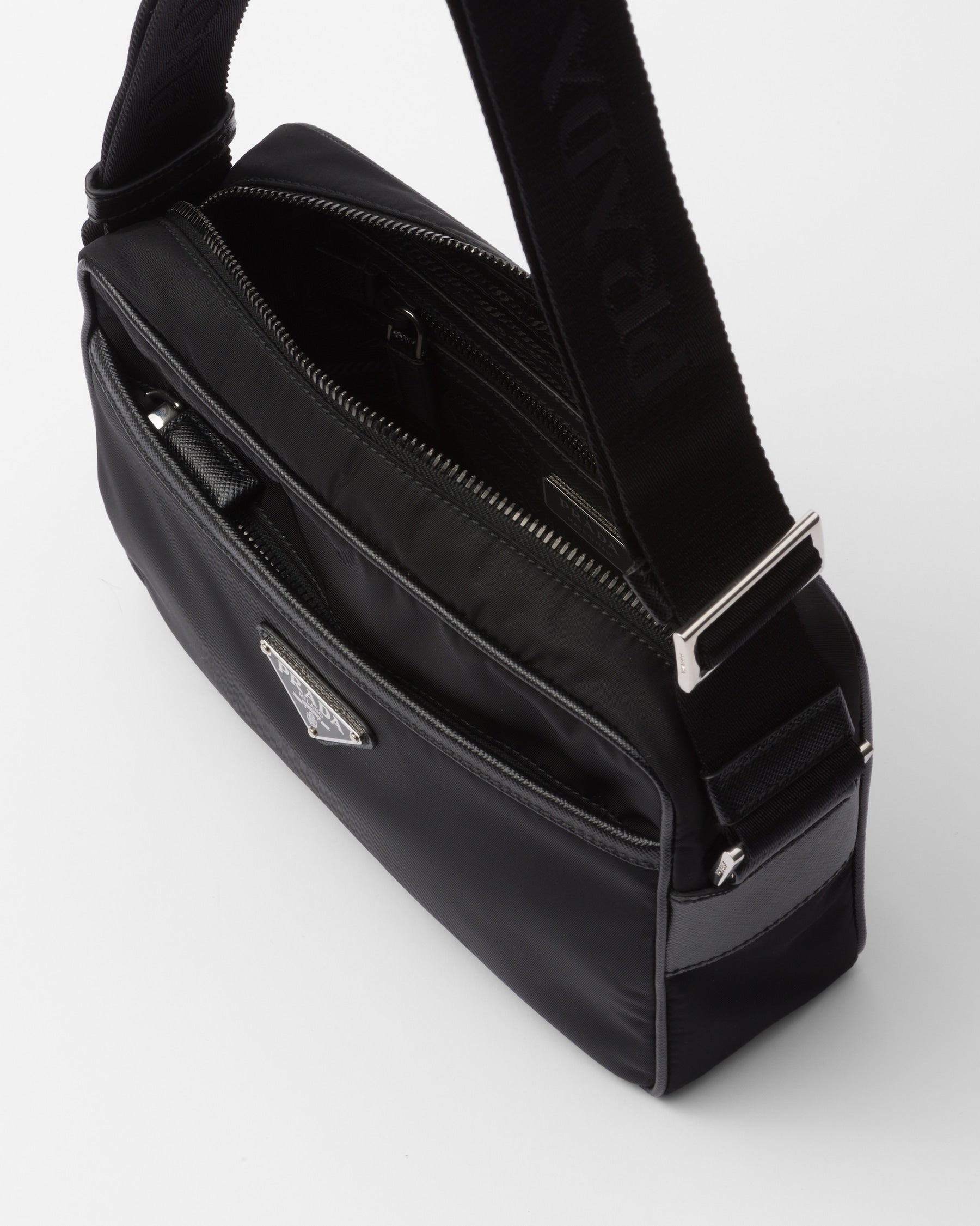 Sac porté épaule en Re-Nylon et Saffiano