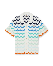 Gradient Wave Crochet Shirt